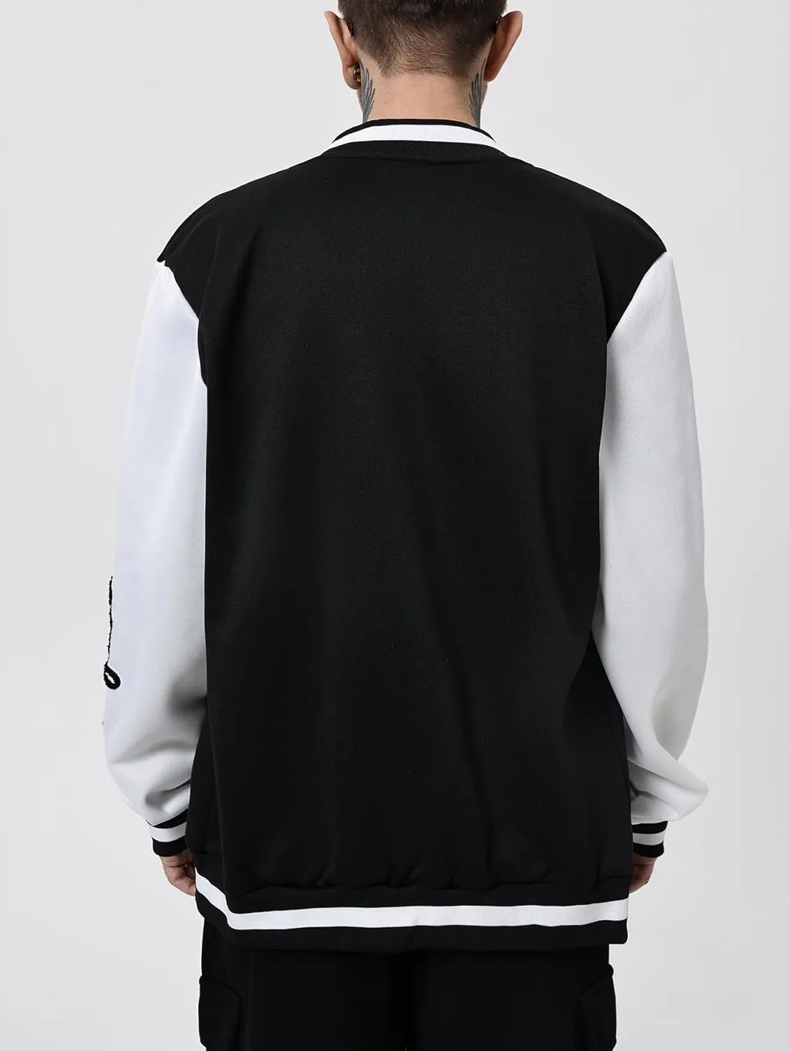SOLY HUX Men's Varsity Jacket Letterman Bomber Jackets Color Block Long Sleeve Baseball Lightweight Coat