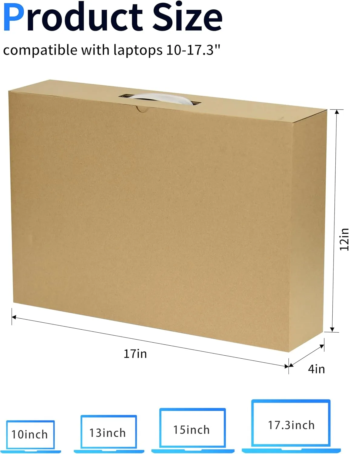 SOUNDANCE Laptop Box with Protection Foam, Handmade Laptop Sleevess, Cardboard Laptop Shipping Box, Secure Mailer Box for up to 17.3 Inches Notebook Computer