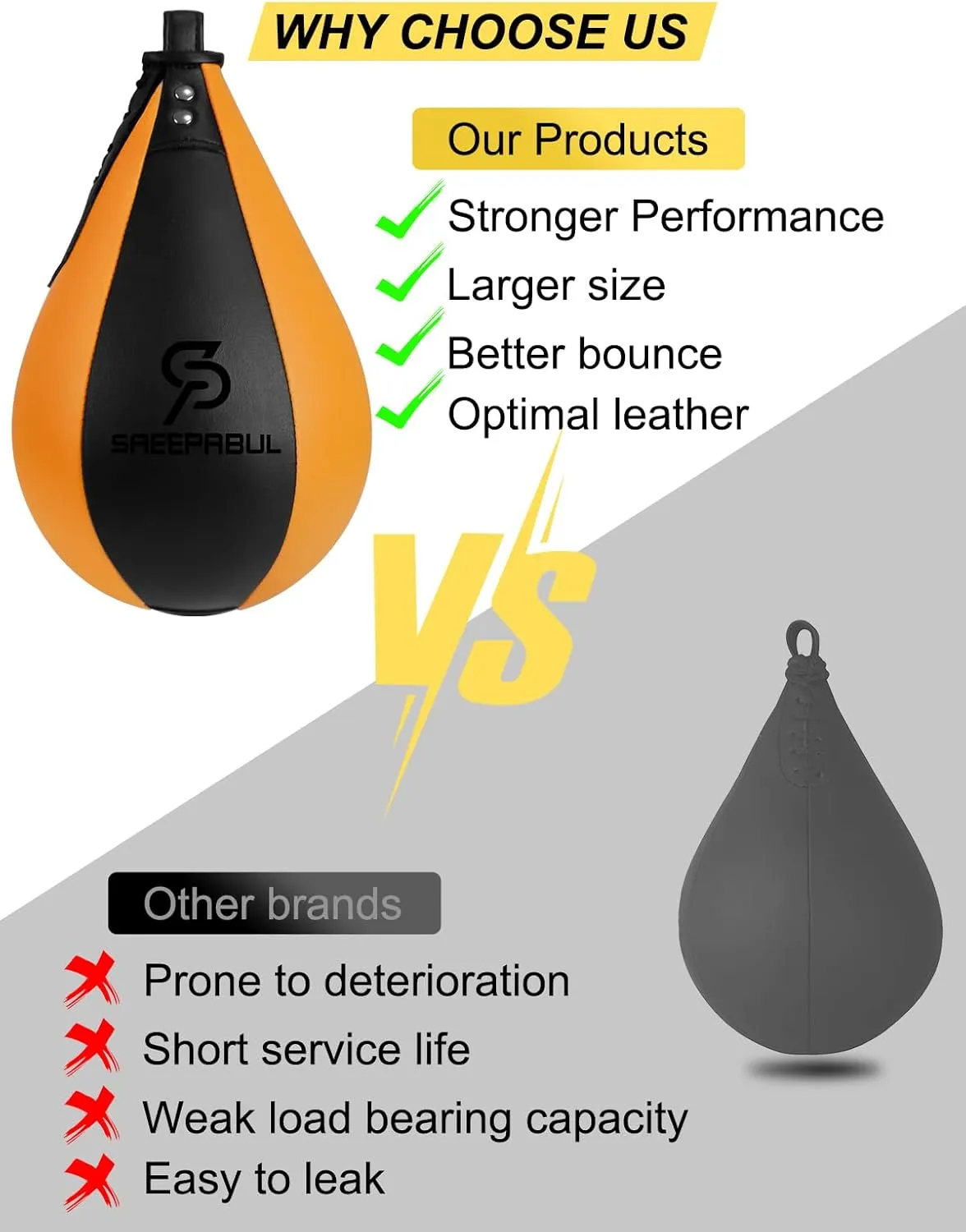Speed Bag,Speed Bag for Boxing,PU Leather Reflex Training Pear Shaped Punching Bag,Fast Reaction Skills Development Perfect for Kids Teens Adults Boxing Coaches
