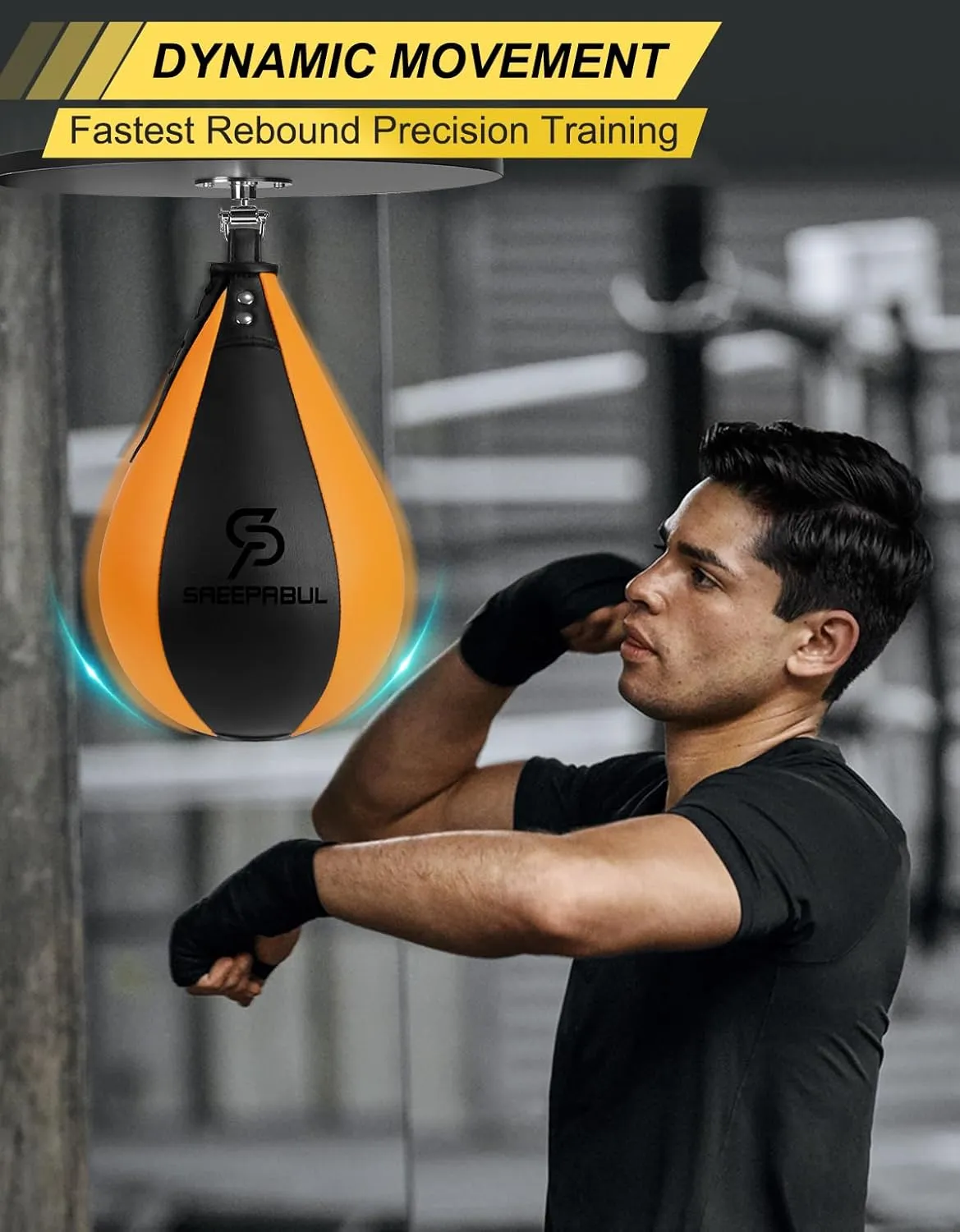 Speed Bag,Speed Bag for Boxing,PU Leather Reflex Training Pear Shaped Punching Bag,Fast Reaction Skills Development Perfect for Kids Teens Adults Boxing Coaches