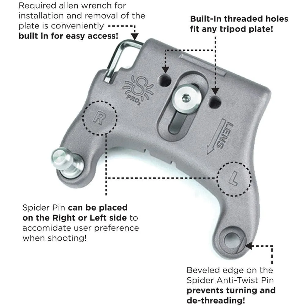 SpiderPro Camera Holster Plate and Pin v2
