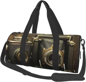 Sports Gym Bag for Women Men Travel Duffel Bag Tote Weekender Bag Carry on Overnight Bag for Travel Swimming Fitness Workout Sports Old Camera Duffle Bag