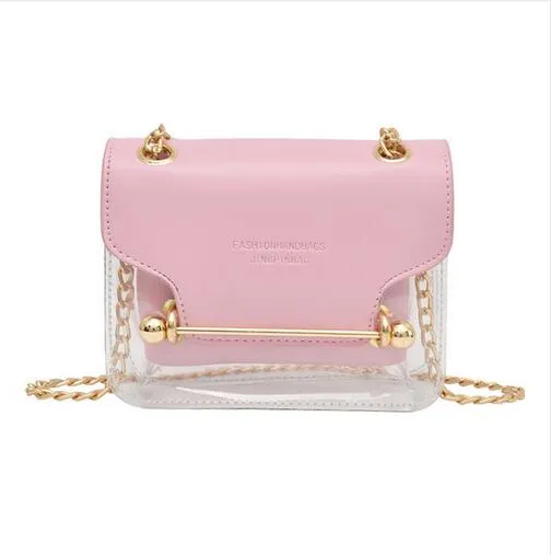 Square New Small Messenger Design Bags Transparent Brand Handbags Female Clear Fashion Smart technology High-performance Bag Shoulder Composite Women PU
