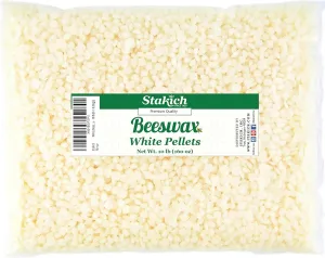 Stakich White Beeswax Pellets - Natural, Cosmetic Grade, Triple Filtered - 10 Pound (in 1 Pound Bags)…