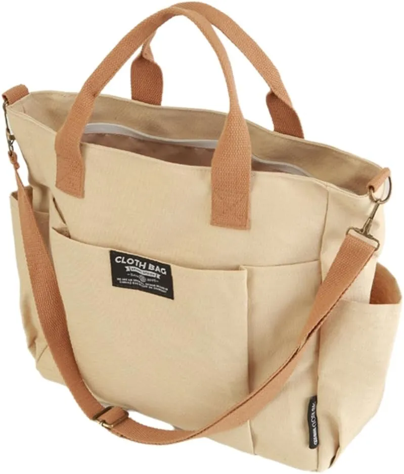 Stylish Canvas Crossbody Bag with Ample Pockets Casual Shoulder Bags Handbag for Shopping and Commuting Essential
