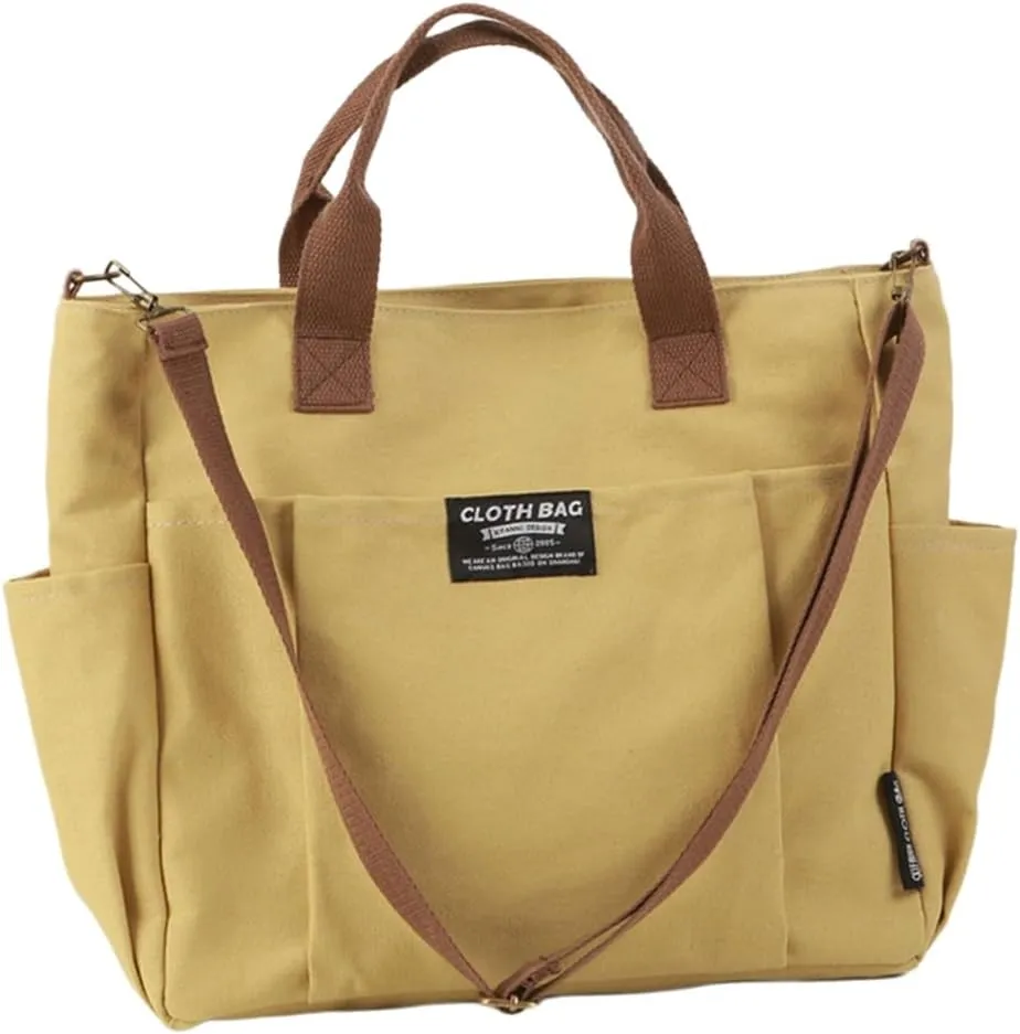 Stylish Canvas Crossbody Bag with Ample Pockets Casual Shoulder Bags Handbag for Shopping and Commuting Essential