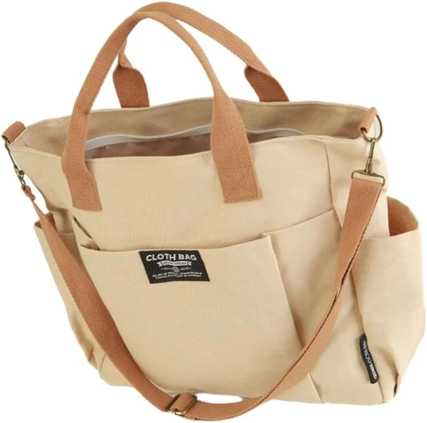 Stylish Canvas Crossbody Bag with Ample Pockets Casual Shoulder Bags Handbag for Shopping and Commuting Essential