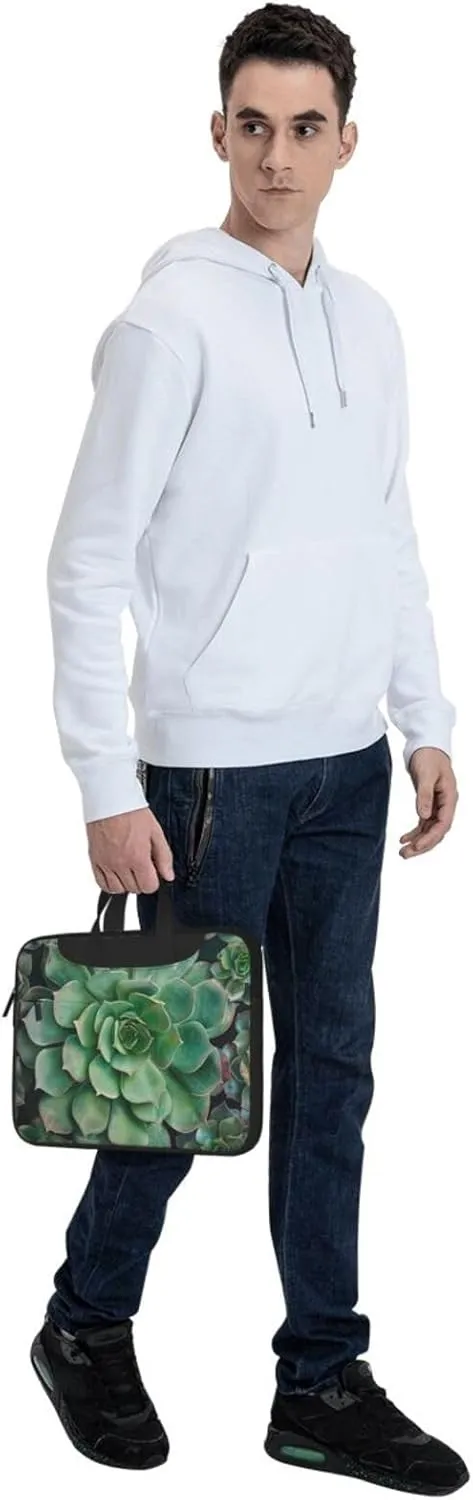 Succulents Laptop Tote Bag Travel Business Computer Bag Work Bag for Men Women Green