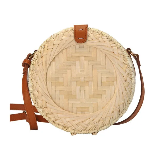 Summer Circle Straw Bags