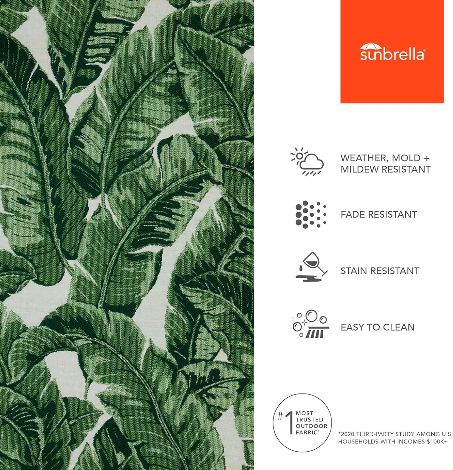 Sunbrella Fabric by The Yard | Official Sunbrella Seller | Indoor or Outdoor Upholstery Fabric for Chairs, Cushions, Drapery, Pillows, Furniture | Tropics Jungle