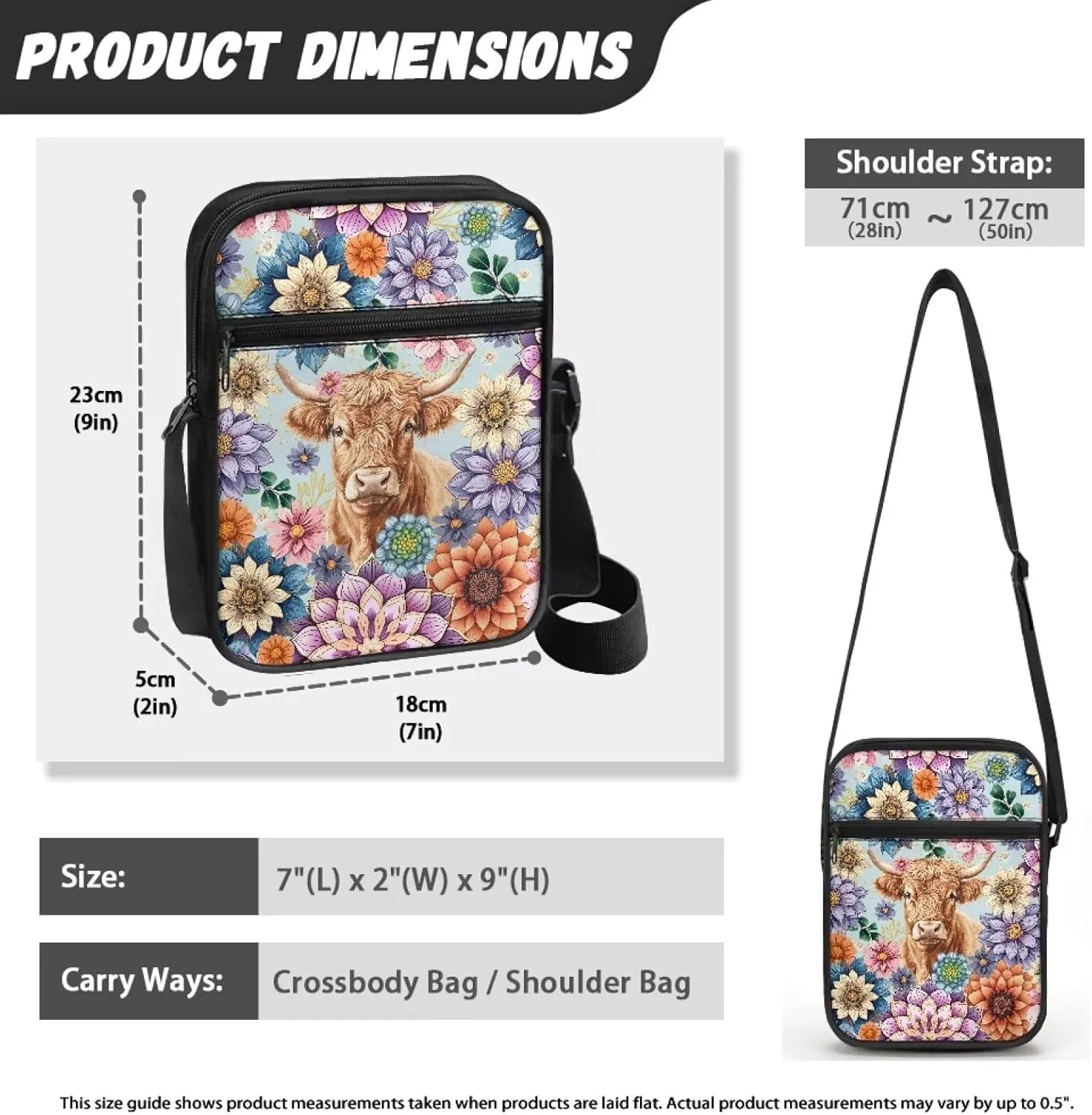 Suobstales Messenger Bag for Men Women Canvas Purse Crossbody Shoulder Bag Casual Sling Pack for Work Business Sport Travel