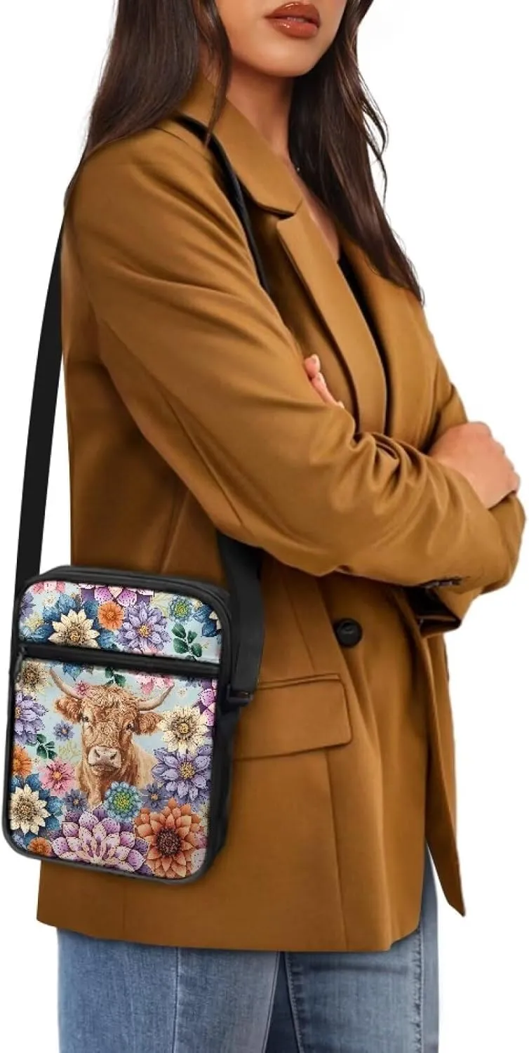 Suobstales Messenger Bag for Men Women Canvas Purse Crossbody Shoulder Bag Casual Sling Pack for Work Business Sport Travel