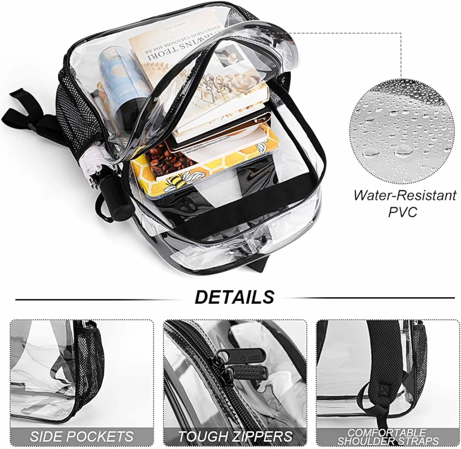 Supdreamc Men Women Transparent Cute Frog Animal Green Frogs Daypack Bookbag Big Capacity Shoulder Bag With Padded Straps for Climbing Travel Walking Cycling