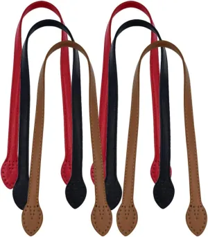 SUPVOX 2pcs 24 Leather Purses Straps Leather Bag Handles Replacement Purse Straps Handbag Bag Wallet Straps (Red)