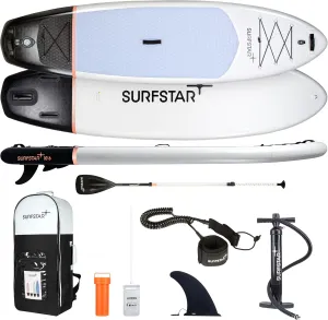 surfstar Inflatable Paddle Board with Camera Mount Fiberglass Paddle, 10'6"x33"x6" Stand Up Paddle Board for Adults, SUP Standing Boat with Sup Accessories and Travel Backpack for All Skill Levels