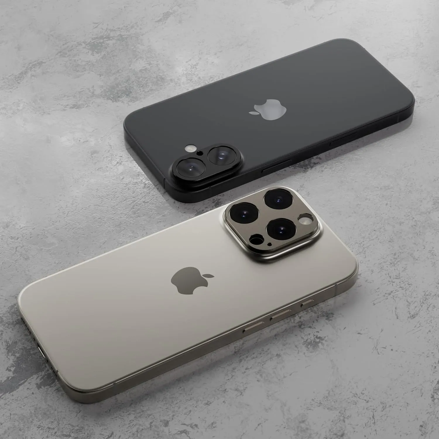 SWITCHEASY LenShield Aluminum Alloy Camera Lens Protector for 2024 iPhone 16 6.3" Pro, 16 6.9" Pro Max - Titanium