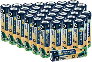 Synergy Digital Camera Batteries, Compatible with Mamiya 645DF  Medium Format DSLR Digital Camera, (Ni-MH, 1.25V, 2800mAh), Combo-Pack Includes: 36 x AA Rechargeable Batteries