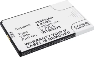Synergy Digital Camera Battery, Compatible with Utstarcom ADR-2100 Digital Camera, (Li-Ion, 3.7V, 1300 mAh) Ultra High Capacity, Replacement for Utstarcom BTR8093 Battery
