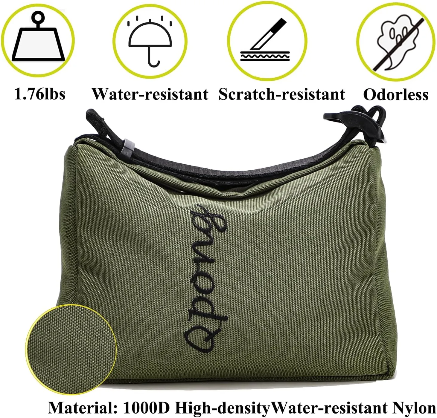Tactical Shooting Rest Bag Rear Squeeze Bag Long Range Rifle Rest, Shooting Sand Bags for Rifles Outdoor, Range, Shooting, Hunting