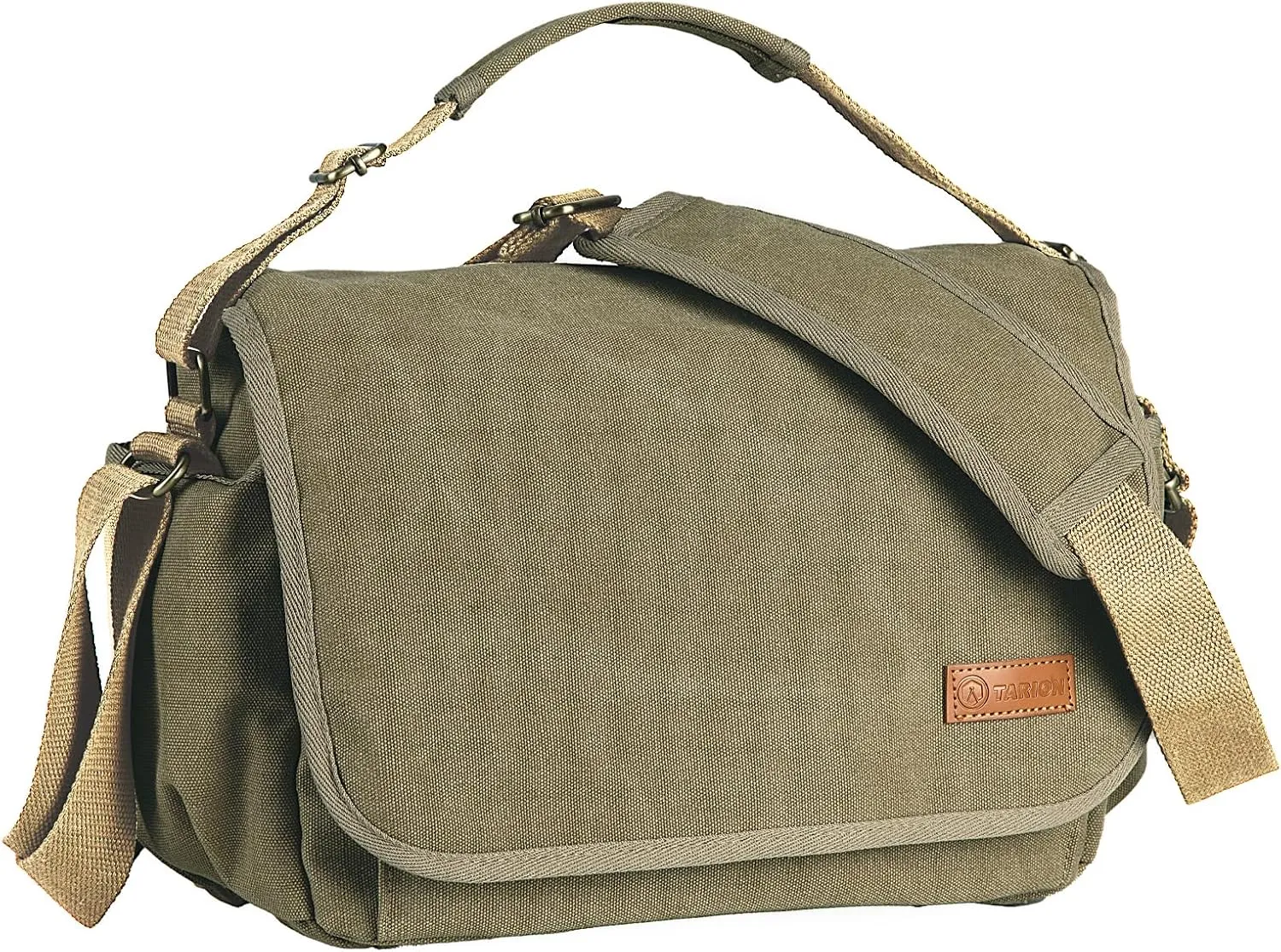 TARION Canvas Camera Bag Crossbody - Vintage Photo Bag DSLR Camera Messenger Bag Single Shoulder Bag Photo Bag Case RS-01