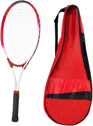 Tennis Racket Tennis Racquet Absorbing Sweat Shock Resistant Handle with Storage Bag for Recreational Sports Beach Backyard
