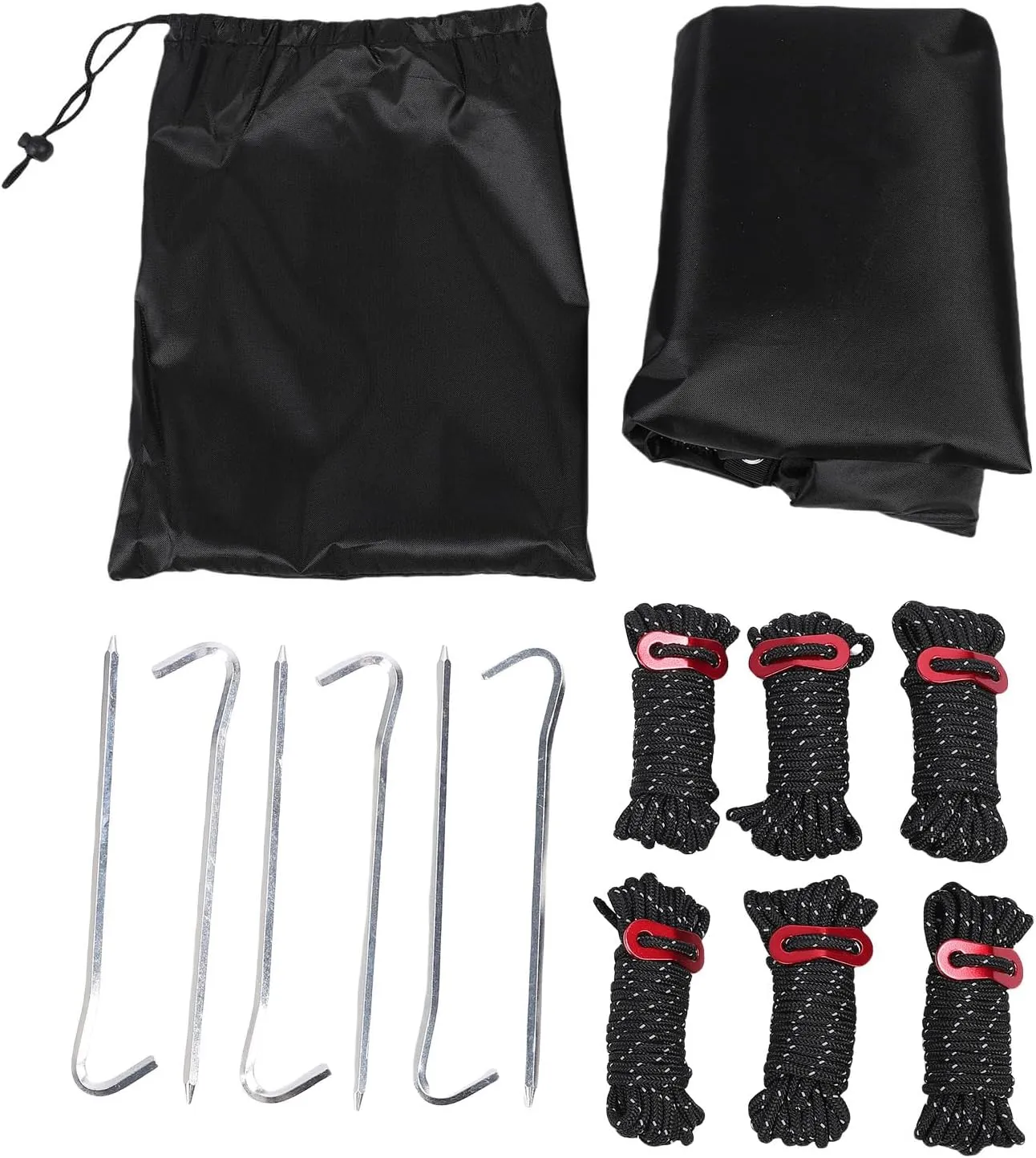 Tent Canvas, Sun Proof Camp Cover with Ground Windproof Nails for Outdoor