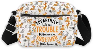 TGBJE Deer and Thumper Crossbody Bag Cartoon Movie Characters Gift Deer Fans Gifts Bunny Lover Grocery Bag