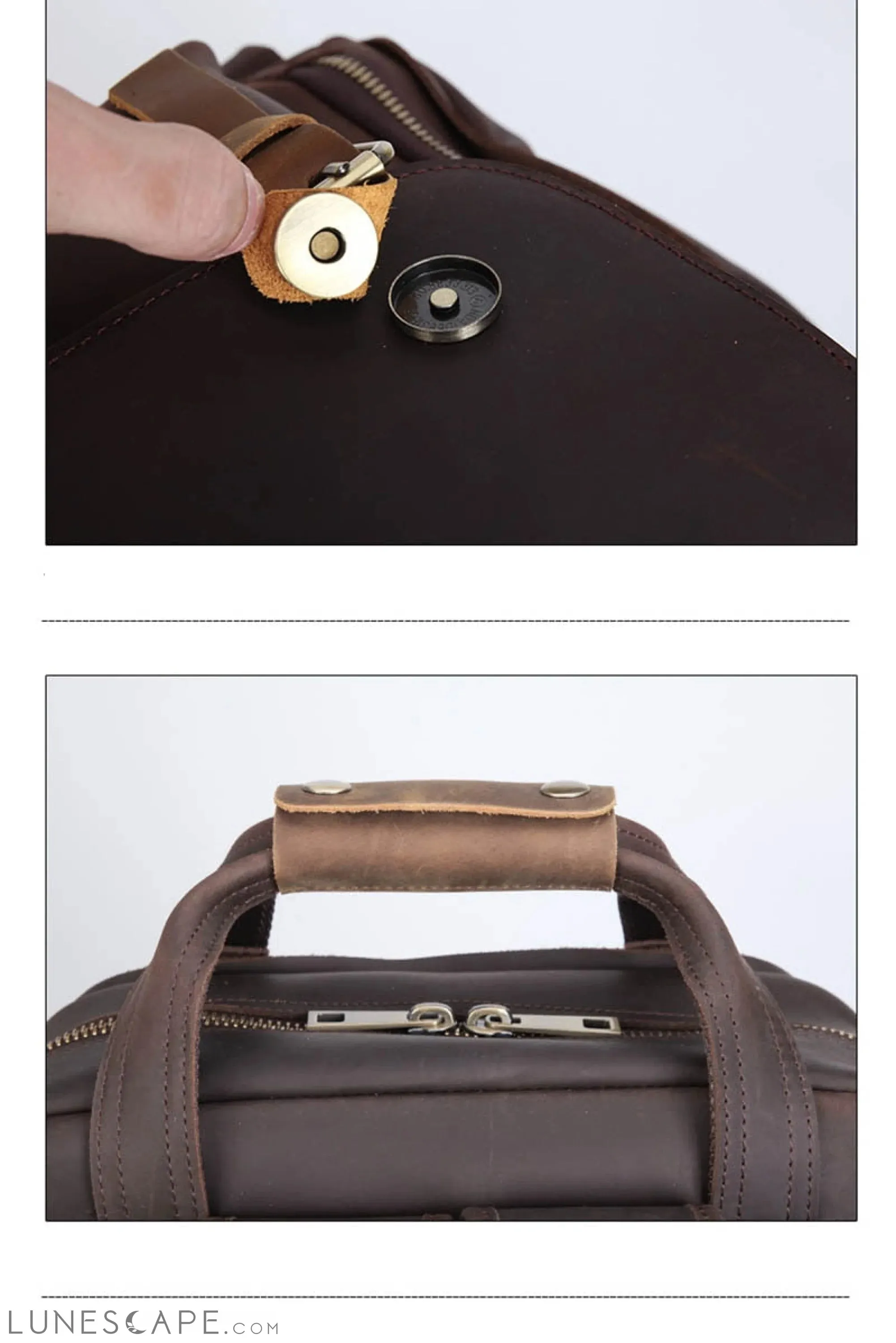 The Gaetano | Large Leather Backpack Camera Bag with Tripod Holder