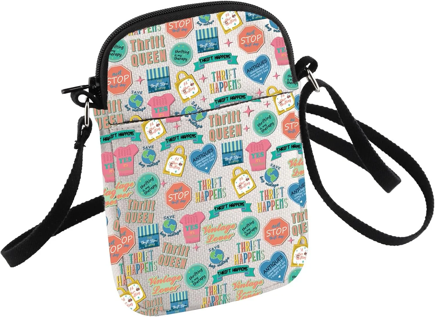 Thrifting Estate Sale Tag Sale Garage Sale Thrift Lover Crossbody Bag Sale Queen Small Sling Bag