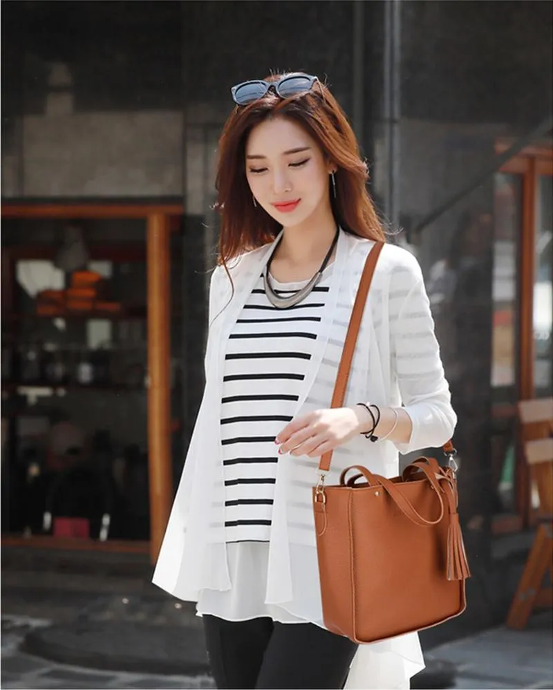 Top-Handle Tassel Handbag Fashion Shoulder