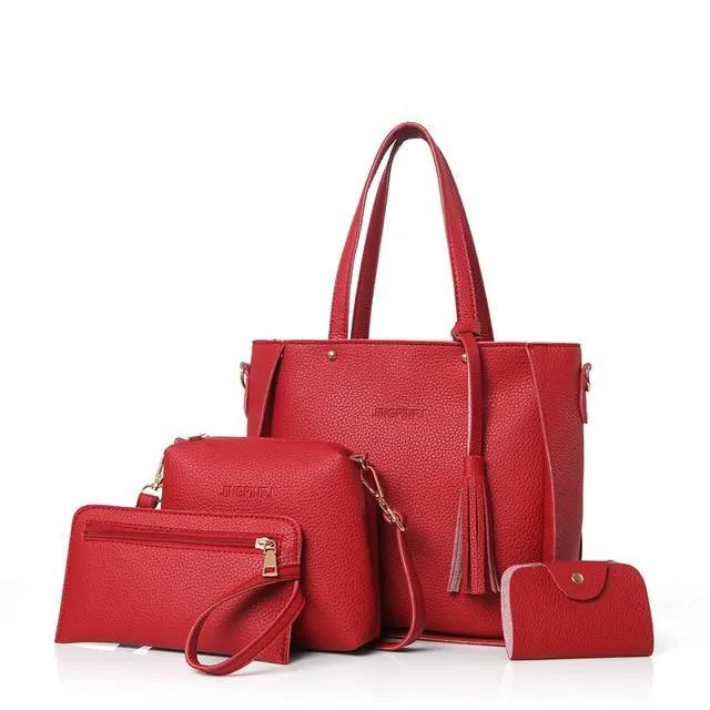Top-Handle Tassel Handbag Fashion Shoulder