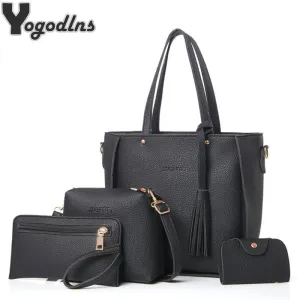 Top-Handle Tassel Handbag Fashion Shoulder