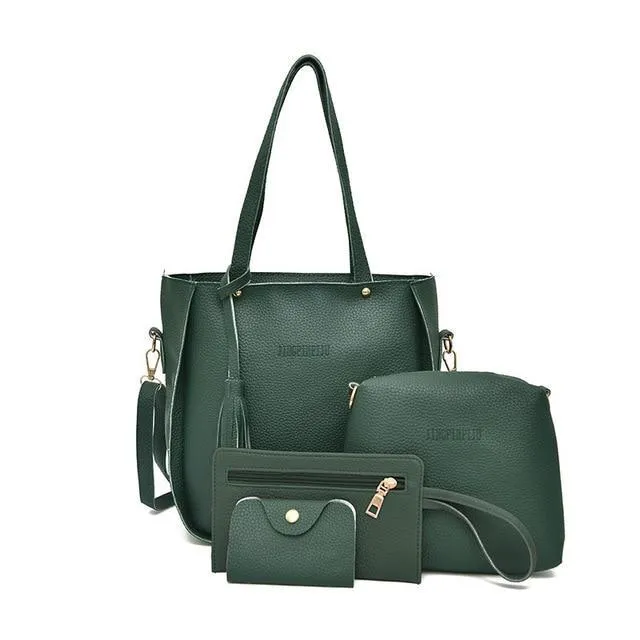 Top-Handle Tassel Handbag Fashion Shoulder