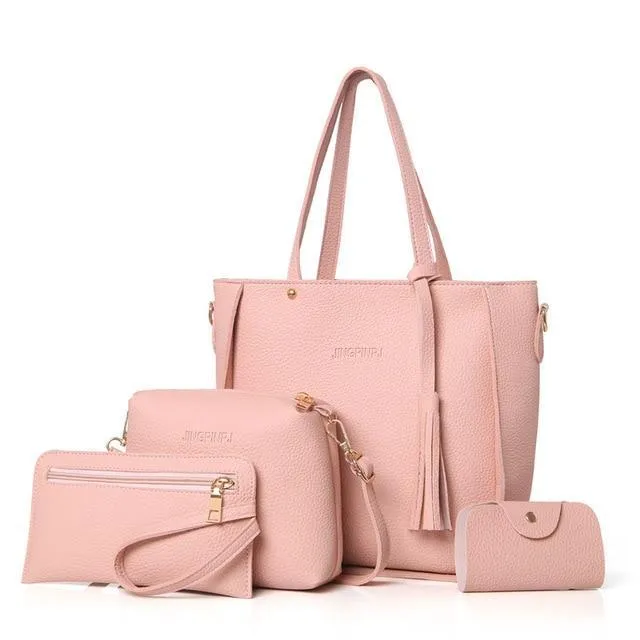 Top-Handle Tassel Handbag Fashion Shoulder