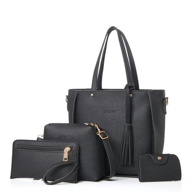 Top-Handle Tassel Handbag Fashion Shoulder