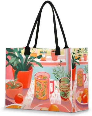 Tote Bag for Women Reusable Canvas Shoulder Bag