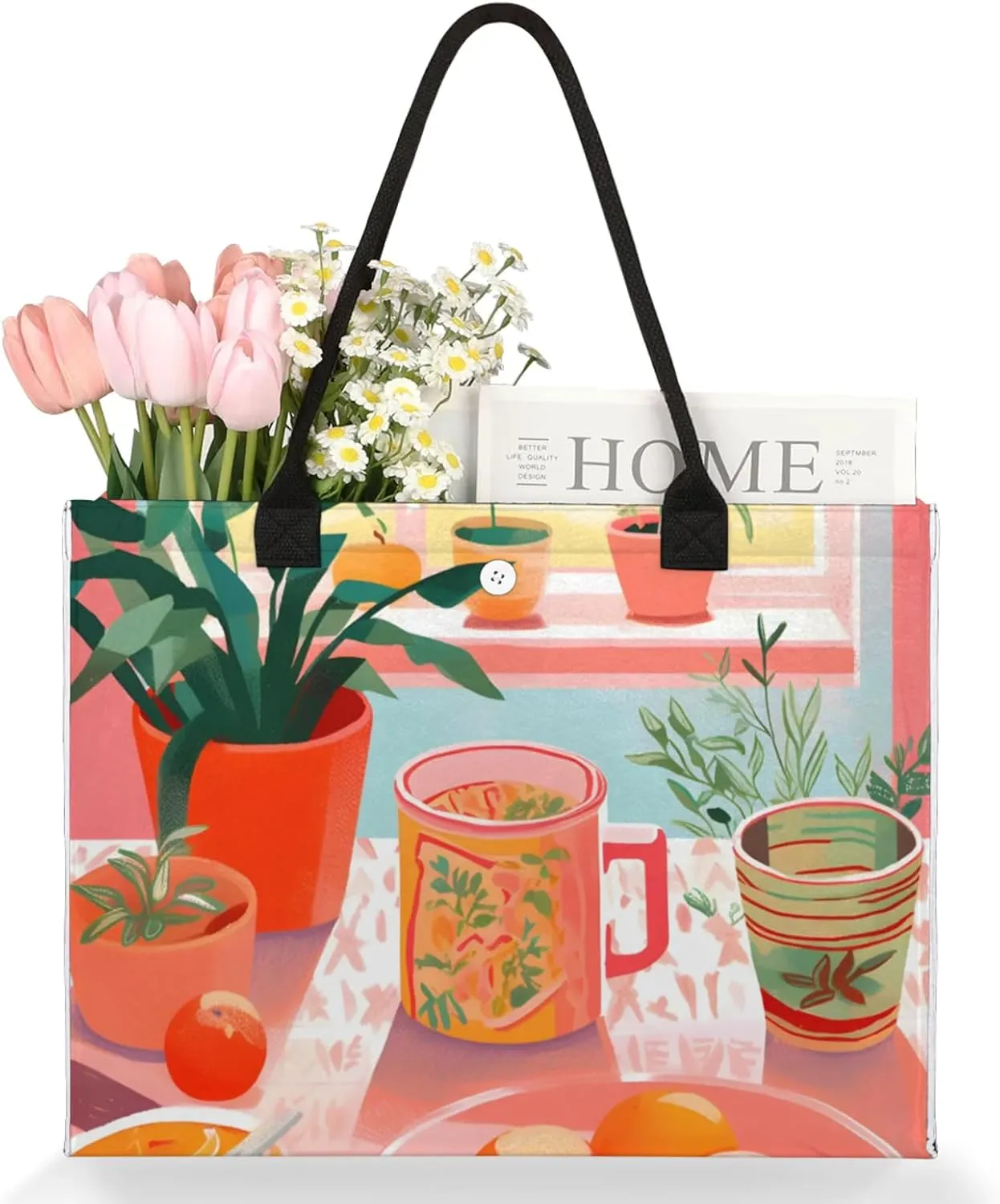 Tote Bag for Women Reusable Canvas Shoulder Bag