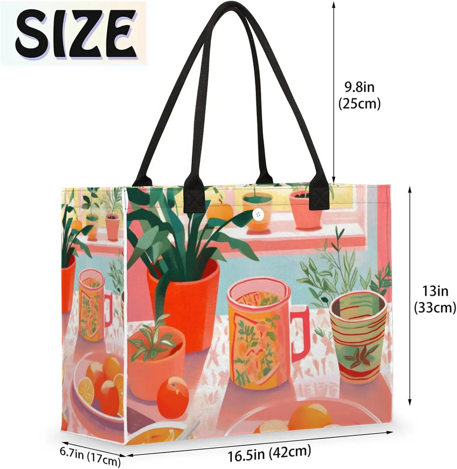 Tote Bag for Women Reusable Canvas Shoulder Bag