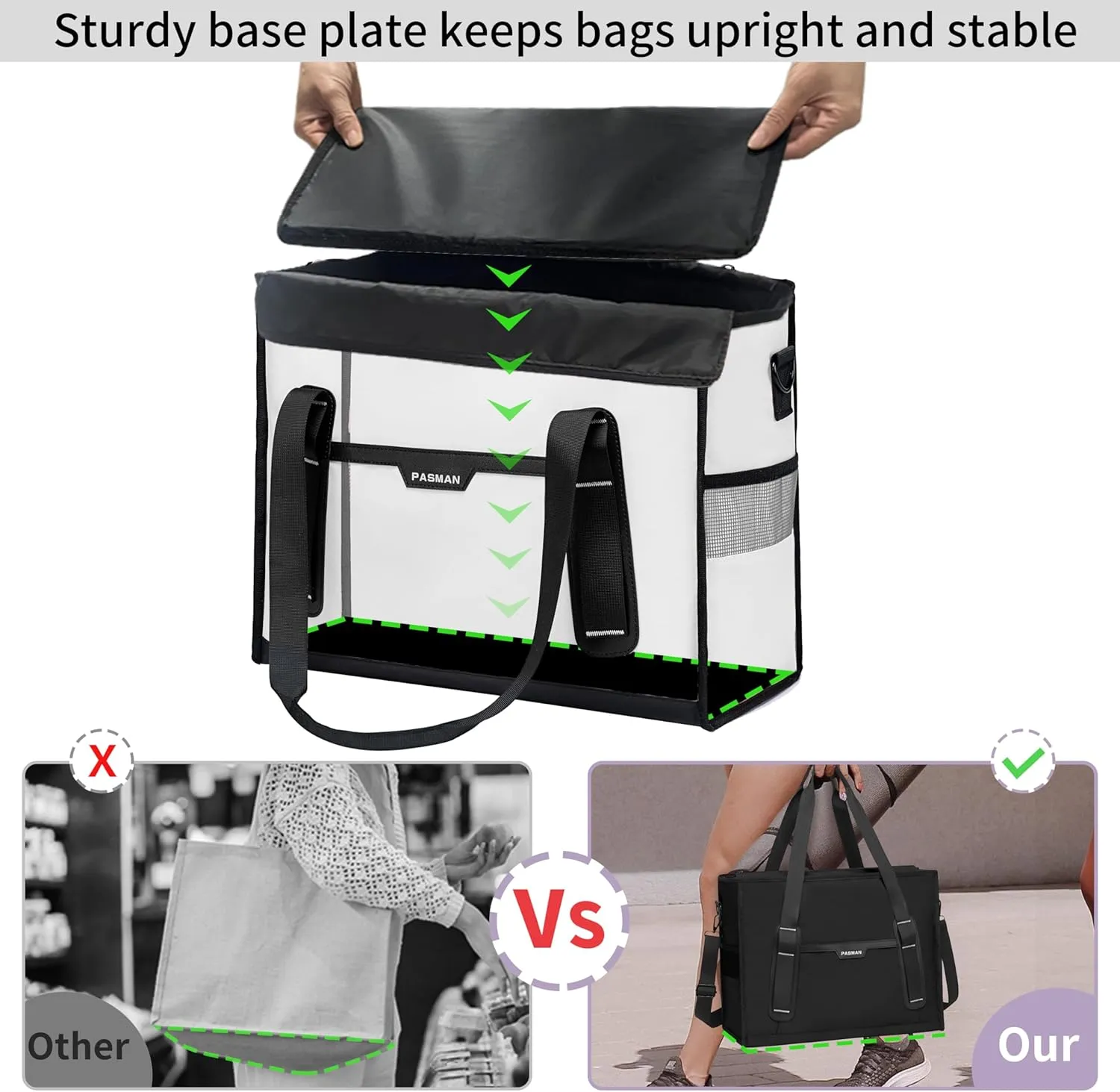Tote Bag for Women,Utility Large Work Tote Bag with Reinforced Pockets, Waterproof Nurse Bag,for Travel,Teacher