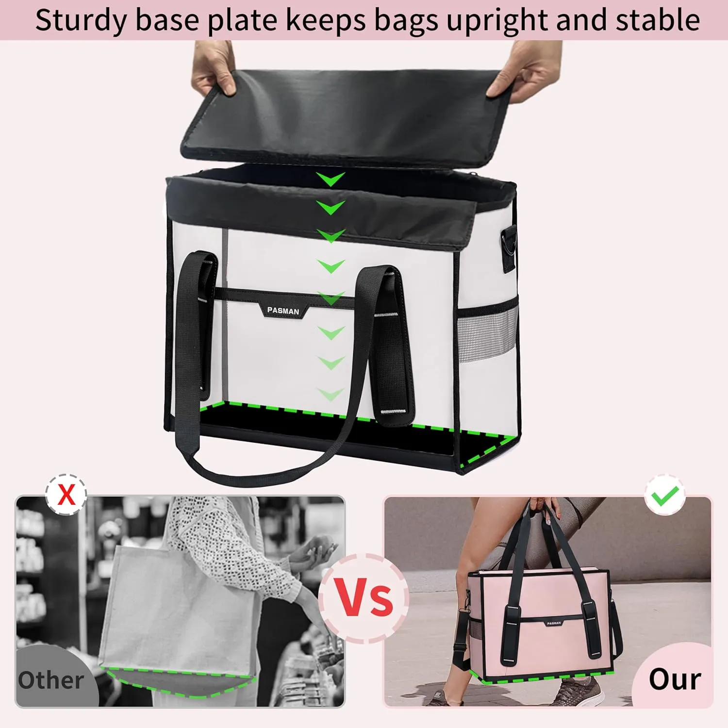 Tote Bag for Women,Utility Large Work Tote Bag with Reinforced Pockets, Waterproof Nurse Bag,for Travel,Teacher