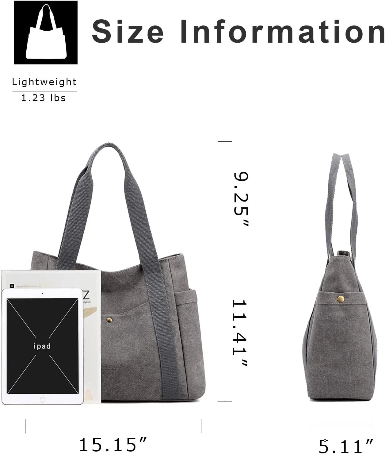 Tote Bags for Women Canvas Tote Purses Shoulder Bag Medium Handbag Top Handle Work Bags