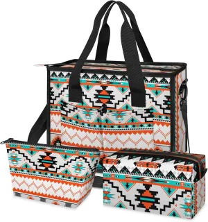 Tote Satchel Bag Set 3PCS for Women,Travel Shoulder Bag Handbag and Wallet Daily Use03
