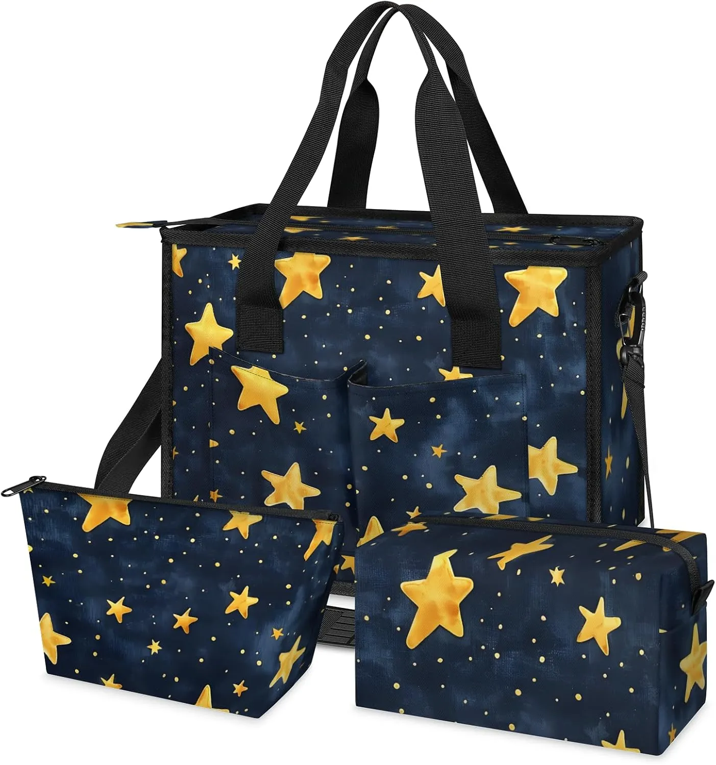 Tote Satchel Bag Set 3PCS for Women,Travel Shoulder Bag Handbag and Wallet Daily Use06