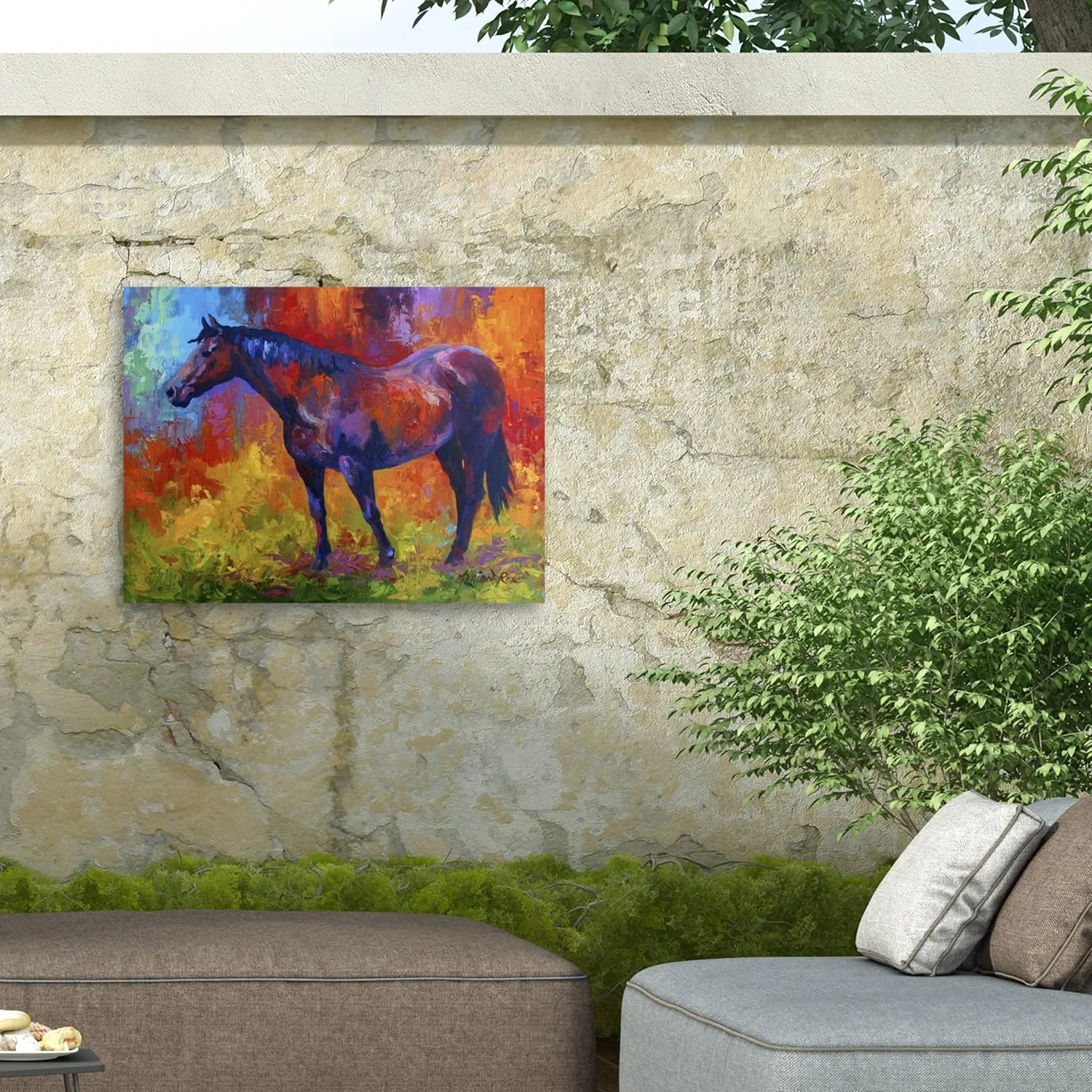 Trademark Fine Art ' Bay Mare I ' Outdoor Canvas by Marion Rose