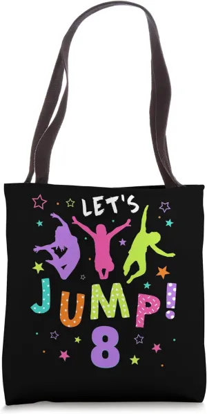 Trampoline Bounce 8th Birthday Party Outfit Outdoor Party 8 Tote Bag