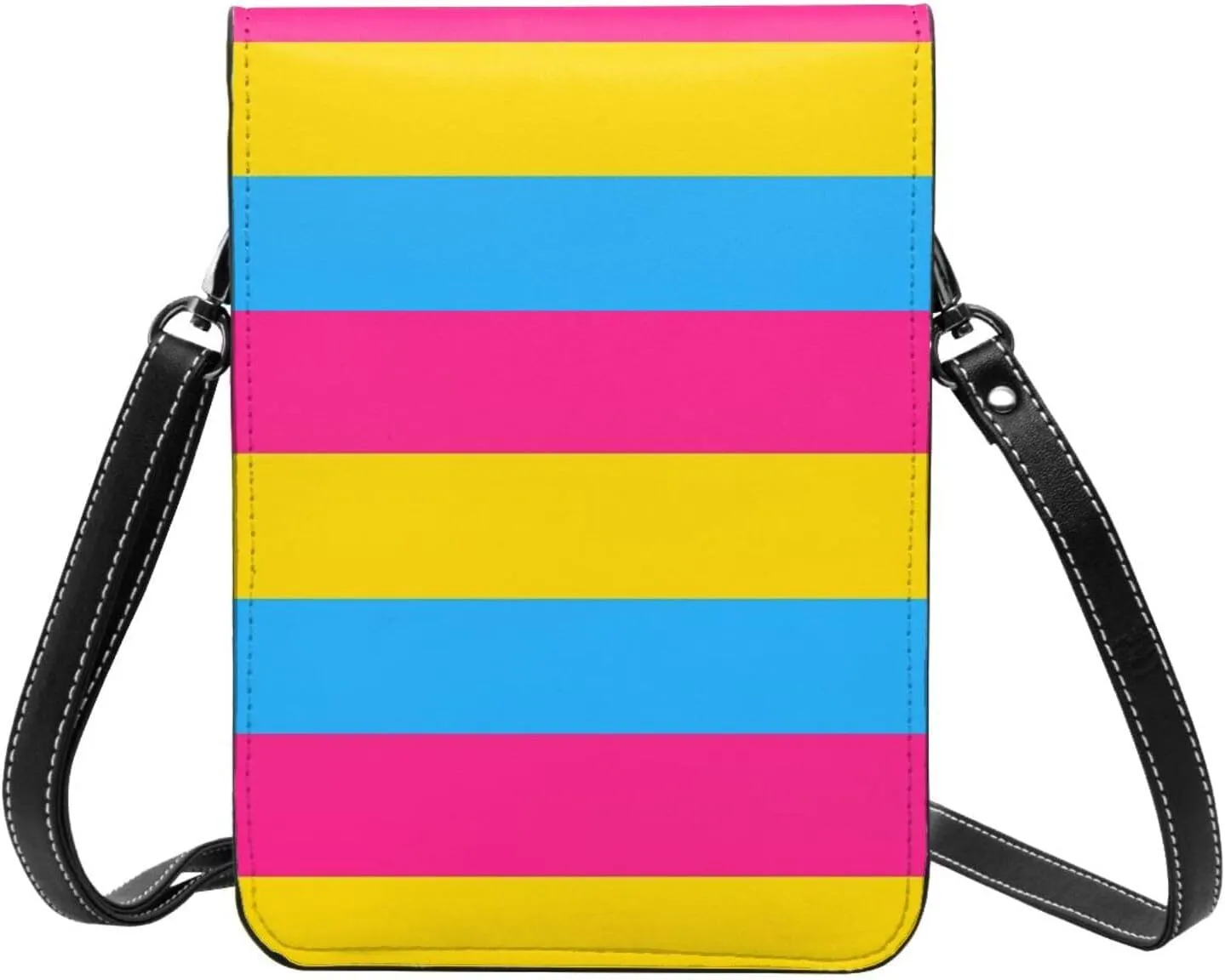 Trans Flag HE HIM Pronouns Cell Phone Purse Small Crossbody Bags For Women Men Wallet Purses With Adjustable Strap