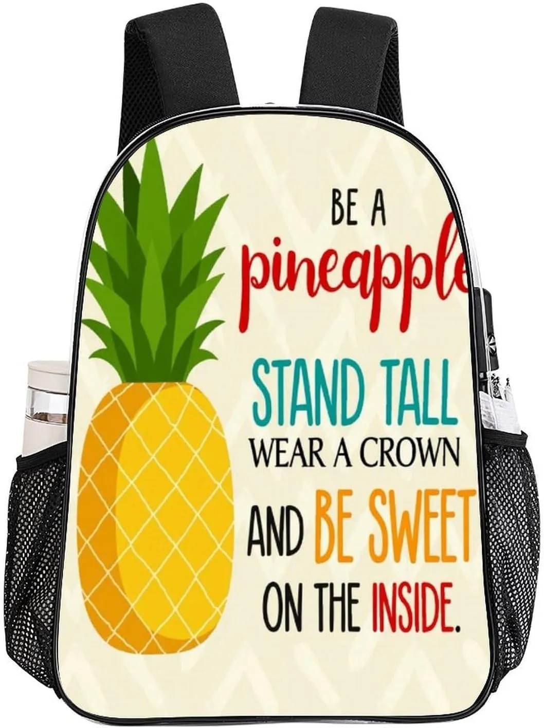 Transparent Daypack for Hiking Work Running - Big Capacity Anti-Theft Multipurpose Shoulder Bag, Be A Pineapple Travel and Sport Backpack Rucksack