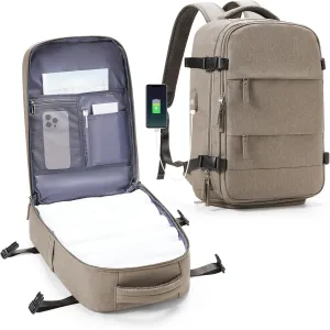 Travel Backpack for Men Women Carry on Backpack for Airplanes Personal Item Travel Bag Casual Nurse Bag Casual Bag for Weekender Business Trip Khaki