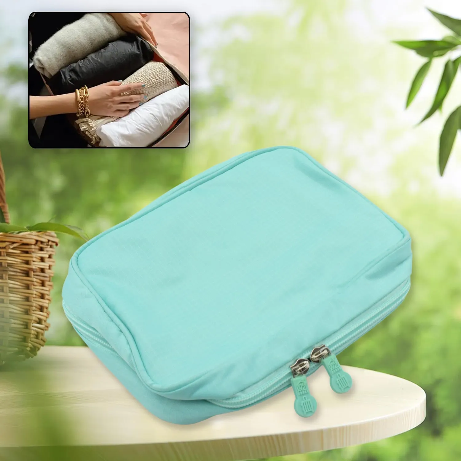 Travel Handheld Closure Cosmetic Wash with Bag Waterproof Bags(1 Multi-Functional Hook Portable Mix Bag Pc Zipper Classification Foldable Bag Performance-optimized Storage Cosmetic Design) Handbag Retro-inspired