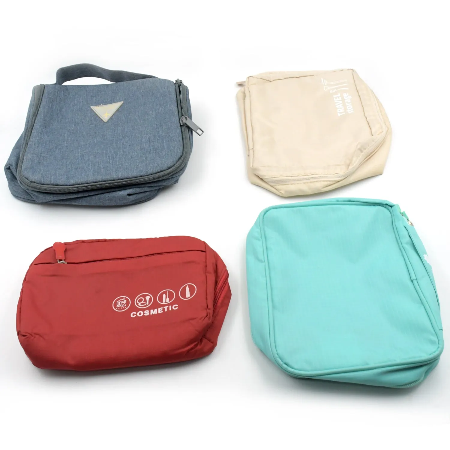 Travel Handheld Closure Cosmetic Wash with Bag Waterproof Bags(1 Multi-Functional Hook Portable Mix Bag Pc Zipper Classification Foldable Bag Performance-optimized Storage Cosmetic Design) Handbag Retro-inspired